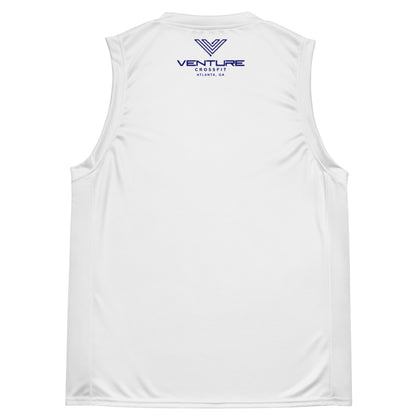 Venture Basketball Jersey Navy Print