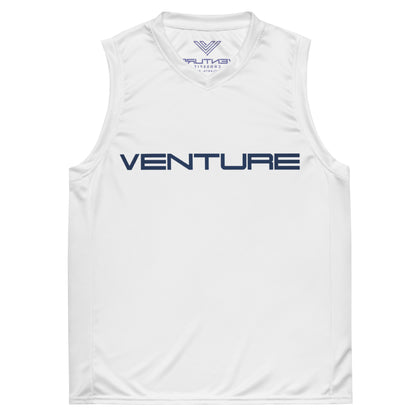 Venture Basketball Jersey Navy Print